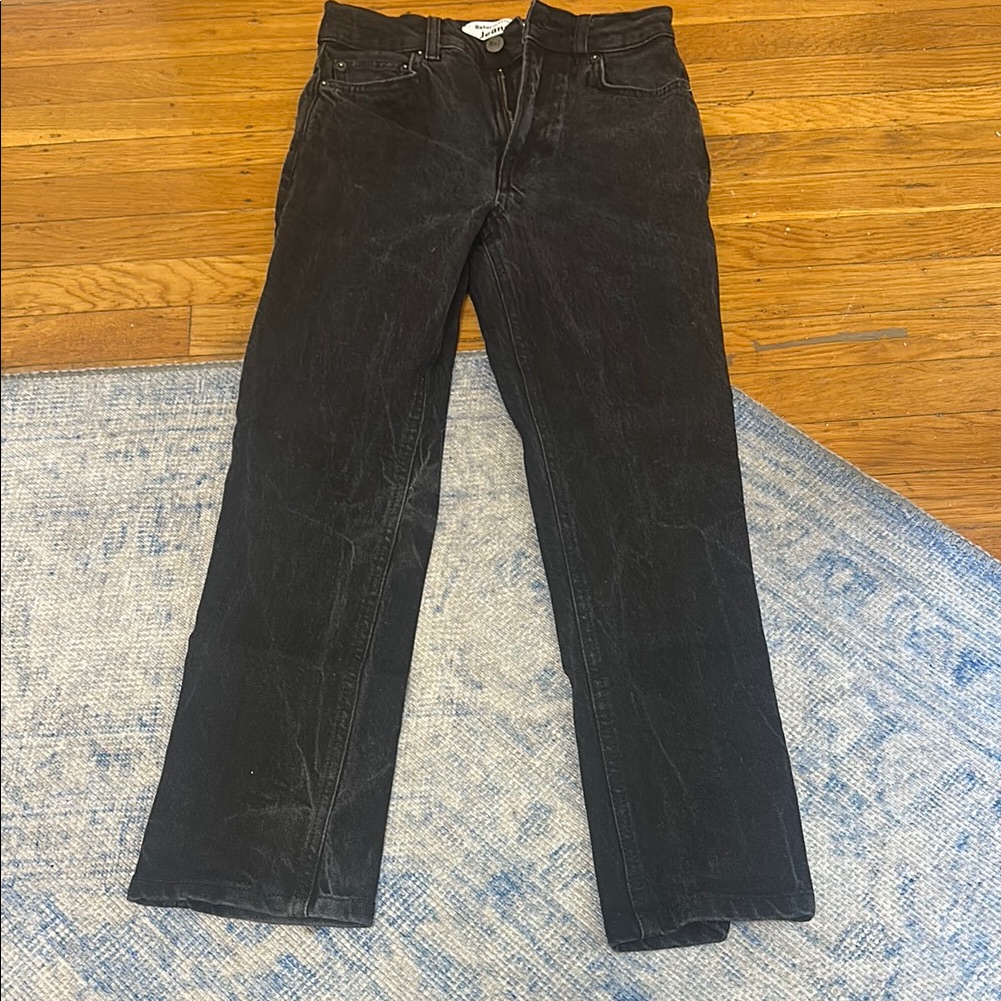 Reformation Distressed Black Jeans